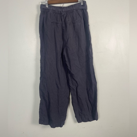 Calypso St. Barth Gray linen blend belted crop pants size medium - Picture 4 of 5